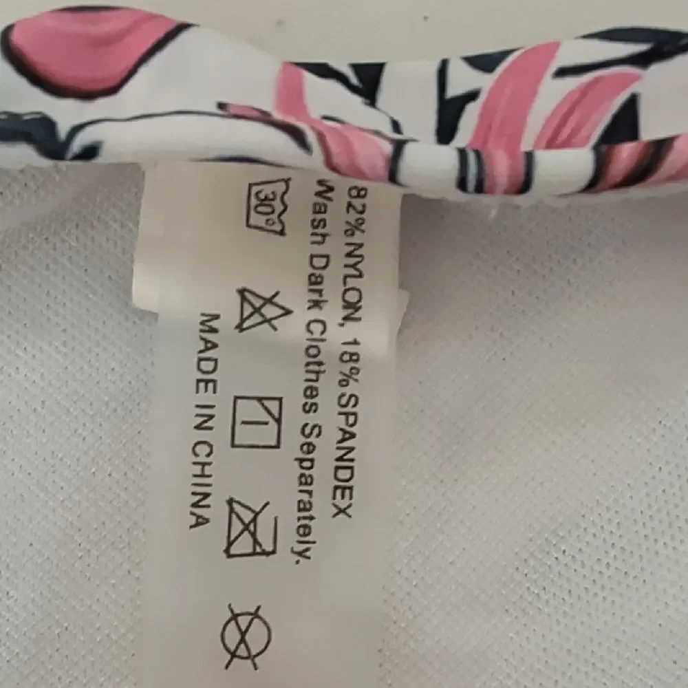 Floral High-Rise Bikini Bottoms in White and Pink